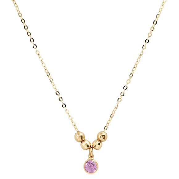 "Glimmer" Gem Charm Necklace - Picture 1 of 3
